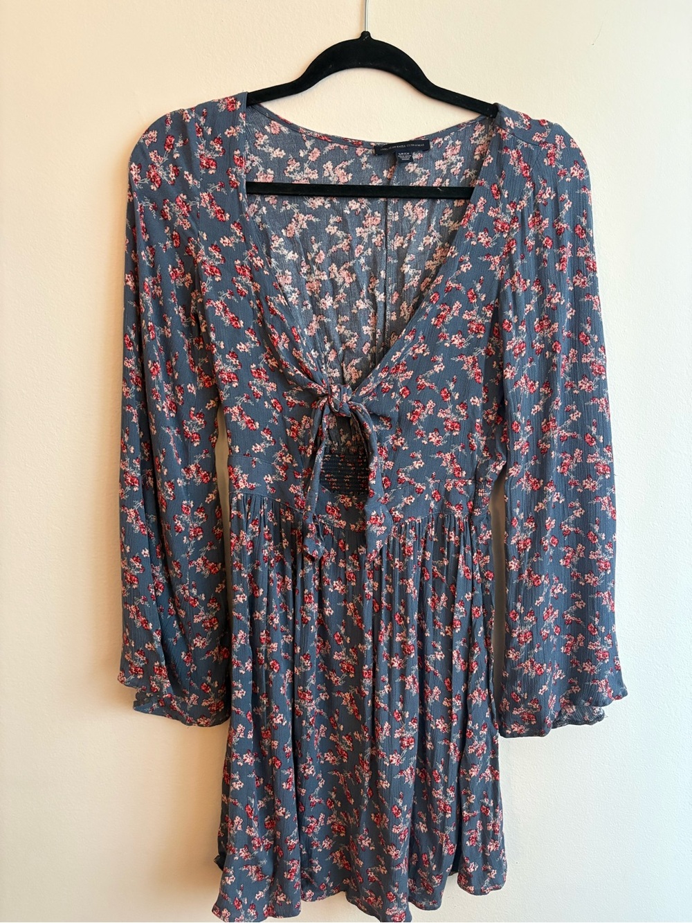 Floral Long Sleeve Mini Dress